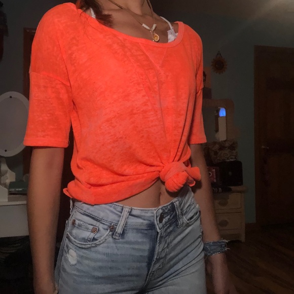 Hollister Neon Orange Top - Picture 5 of 10